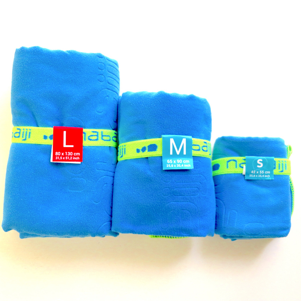 SWIMMING TOWEL ULTRACOMPACT MICROFIBER BLUE SMALL